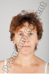 Head Woman White Slim Wrinkles Female Studio Poses